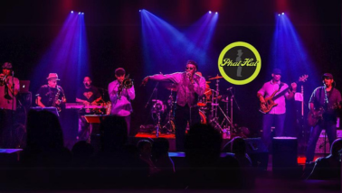 Band performing on stage